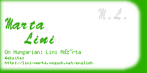 marta lini business card